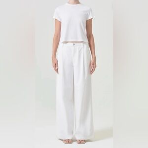 agolde ellis trouser jean in milkshake | low slung wide leg baggy pants | sz 28